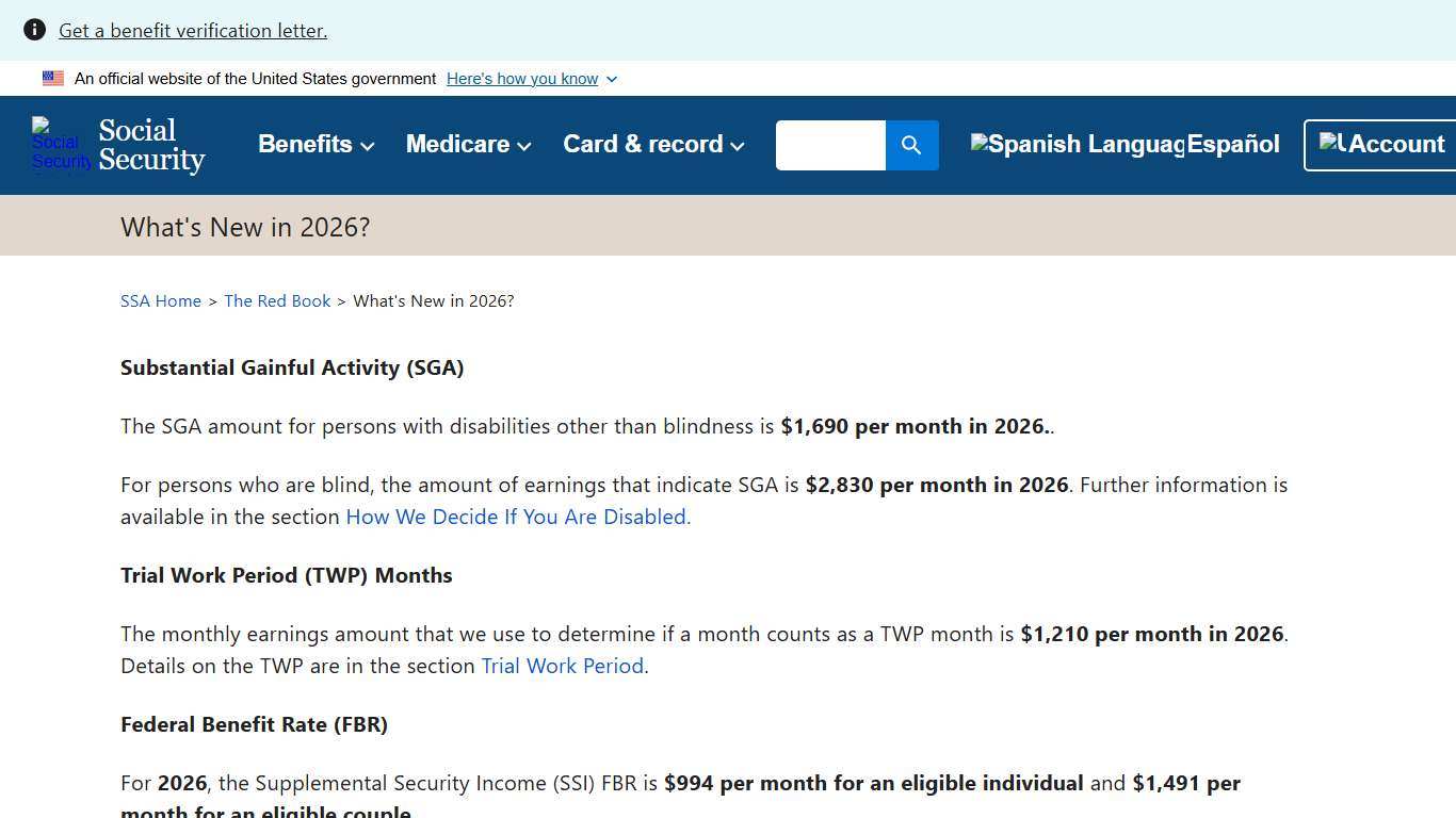 What's New in 2026? | The Red Book | SSA